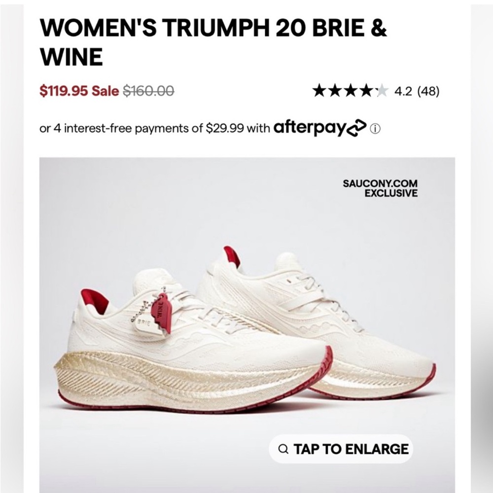 EUC - Saucony Women's Triumph 20 Running Shoe BRIE AND WINE